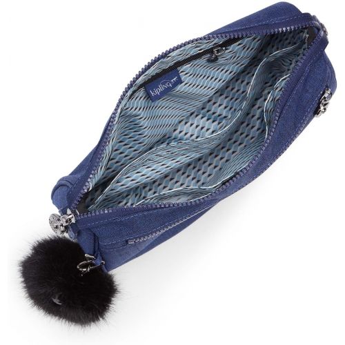  Kipling Womens Toiletry Bag Puppy Cotton Indigo