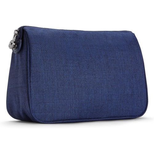  Kipling Womens Toiletry Bag Puppy Cotton Indigo