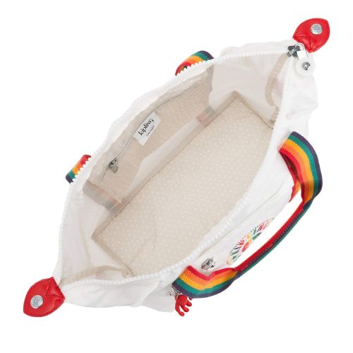  Kipling Art Handbag Rainbow White