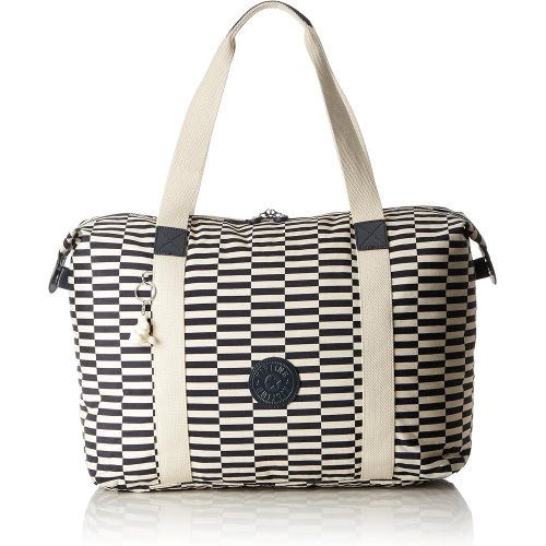  Kipling ART M FOLD Canvas & Beach Tote Bag, 58 cm, 33 liters, Multicolour (Striped Print)