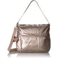Kipling Womens Carley Metallic Hobo Crossbody Bag