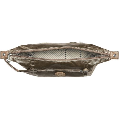  Kipling Aiden Toiletry Bag, Essential Travel Accessory, Metallic Pewter