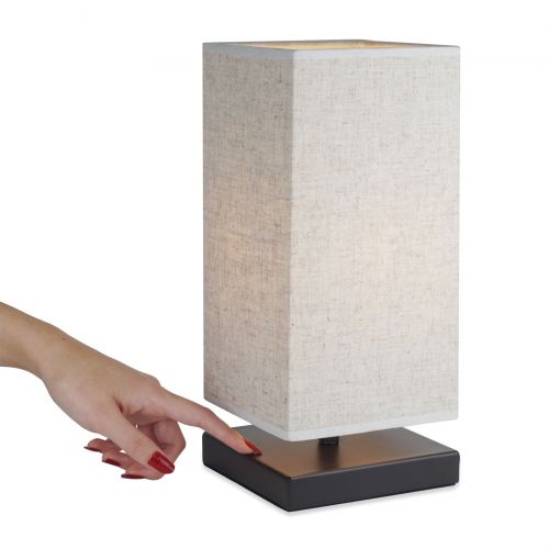  Revel  Kira Home Lucerna 13 TOUCH Bedside LED Table Lamp, Energy Efficient, Eco-Friendly, Honey Beige Shade