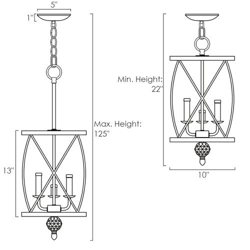  Kira Home Eleanor 13 3-Light Traditional Foyer Light Pendant Chandelier, Cylinder Metal Shade, Adjustable Height, Oil-Rubbed Bronze Finish