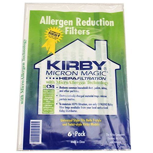  Kirby Vacuum Cleaner Disposable Cloth Paper Bags White Hepa Bags 6 Pack Universal Style Fits ALL Kirby Models