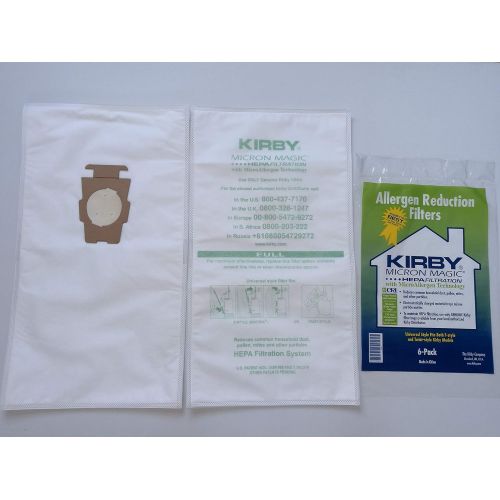  Kirby 6 Cloth Vacuum Bags Allergen Reduction Filters