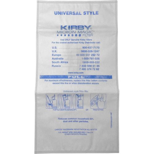  Kirby Allergen Reduction Filters, 204811 (6 pack)(Packaging may vary)