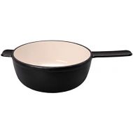 [아마존베스트]Kisag Fondue Caquelon Cast Iron Fondue Pot Cheese Fondue 20 cm 2 Litres Black