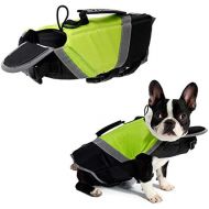 Kismaple Dog Life Jacket Safety Adjustable Reflective Waterproof Pet Puppy Small Dog Lifesaver Vest Coat with Handle, Dogs Life Vest for Swimming Surfing Preserver Float Coat
