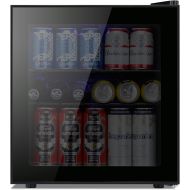 [아마존베스트]Kismile 1.6 Cu.ft Beverage Refrigerator and Cooler, 60 Can Mini Fridge with Glass Door for Soda Beer or Wine,Small Drink Cooler Dispenser Counter Top Refrigerator for Home,Office,o
