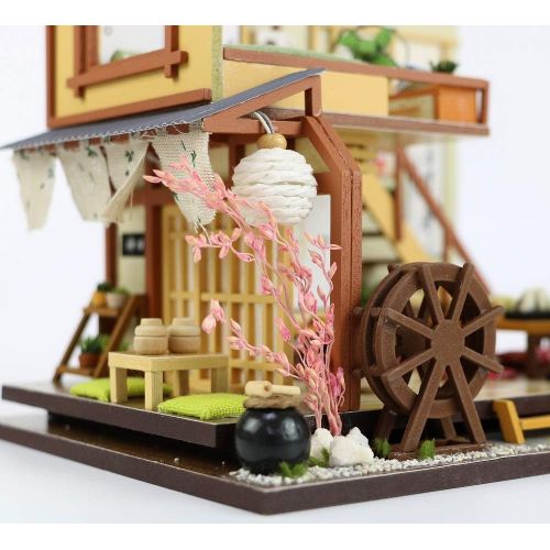  Kisoy Miniature DIY Dollhouse Kit with Furniture Accessories Creative Gift for Lovers and Friends(Karuizawas Forest Holiday) with Dust Proof Cover and Music Movement