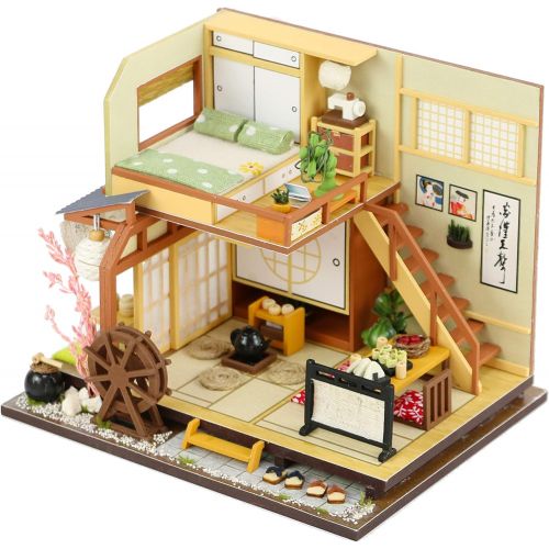  Kisoy Miniature DIY Dollhouse Kit with Furniture Accessories Creative Gift for Lovers and Friends(Karuizawas Forest Holiday) with Dust Proof Cover and Music Movement