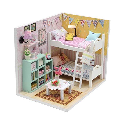  Kisoy Romantic and Cute Dollhouse Miniature DIY House Kit Creative Room Perfect DIY Gift for Friends, Lovers and Families (Cheryl’s Room)