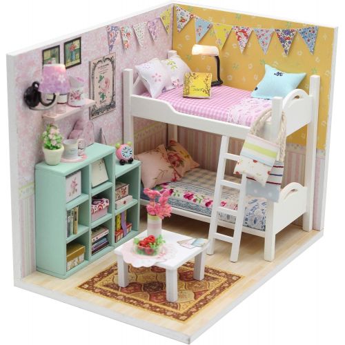  Kisoy Romantic and Cute Dollhouse Miniature DIY House Kit Creative Room Perfect DIY Gift for Friends, Lovers and Families (Cheryl’s Room)