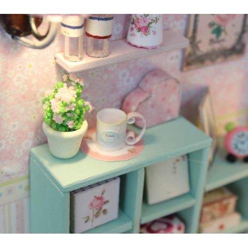  Kisoy Romantic and Cute Dollhouse Miniature DIY House Kit Creative Room Perfect DIY Gift for Friends, Lovers and Families (Cheryl’s Room)