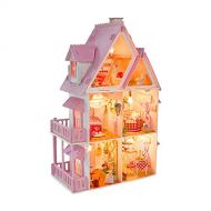 Kisoy Romantic and Cute Dollhouse Miniature DIY House Kit Creative Room Perfect DIY Gift for Friends,Lovers and Families(Sunny Alice)