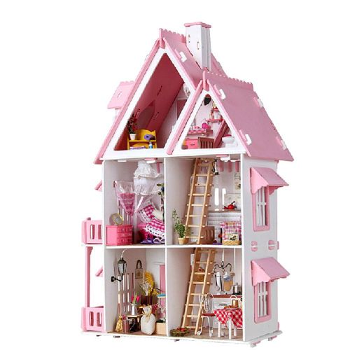  Kisoy Romantic and Cute Dollhouse Miniature DIY House Kit Creative Room Perfect DIY Gift for Friends,Lovers and Families(Sunny Alice)