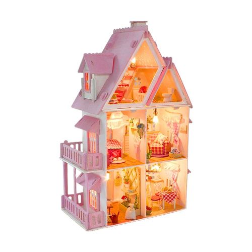  Kisoy Romantic and Cute Dollhouse Miniature DIY House Kit Creative Room Perfect DIY Gift for Friends,Lovers and Families(Sunny Alice)