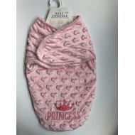 KissBaby Baby Kiss Super Soft Pink Heart Princess Swaddle Blanket 0-3 month