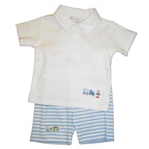  Kissy Kissy Baby-Boys Infant Little Railroad Bermuda Short Set with Collar