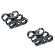 KitDive 2 PCS x 1 Inch Standard Ball Clamp for the 1 Ball Underwater Light Arm System