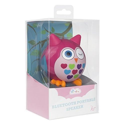  [아마존베스트]My Doodles by Kitsound Buddy Universal Wireless Bluetooth Speaker With 3.5mm Jack Compatible with Smartphones, Tablets and MP3DevicesOwl Pink