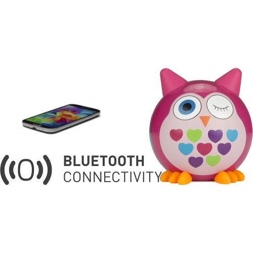 [아마존베스트]My Doodles by Kitsound Buddy Universal Wireless Bluetooth Speaker With 3.5mm Jack Compatible with Smartphones, Tablets and MP3DevicesOwl Pink