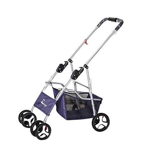  KitZen Kitzen Pet Stroller Dog Cat Detachable Trolley Easy Folding Travel Pet Jogger Loading 15 Kg,4765100,Red