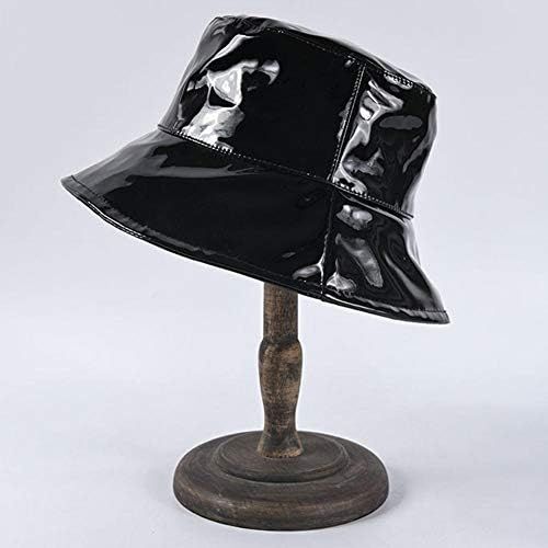  [아마존베스트]Kitabetty Ladies Rain Hat, Patent Leather Hat, Fishing Hat, Waterproof Rain Hat, Wide Brim, Bucket Hat, Rain Hat, Flat Cylinder, Waterproof Belt Lining, 56-58 cm