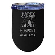 Kitchen Gosport Alabama Souvenir 12 oz Black Laser Etched Insulated Wine Stainless Steel Tumbler