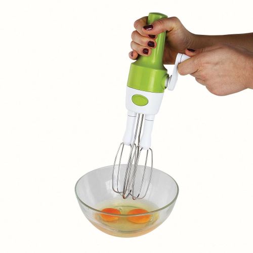  Kitchen Artist Whisk Manual Whisk Hand Crank Hand Operated Chalk Stainless Steel Egg Whisk Hand Mixer without Power Hand Mixer with Mechanical Whisk, Camping)