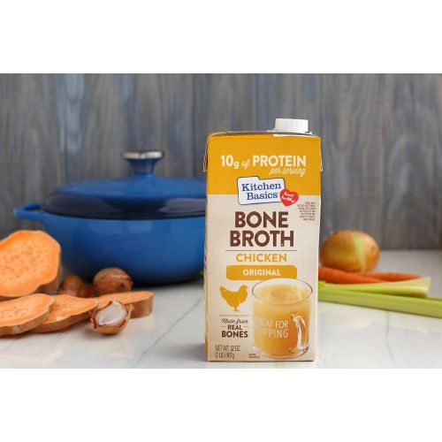  Kitchen Basics Original Chicken Bone Broth, 12/32 fl oz Cartons (Net weight 24LB)