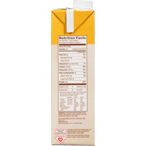  Kitchen Basics Original Chicken Bone Broth, 12/32 fl oz Cartons (Net weight 24LB)