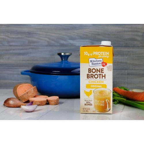  Kitchen Basics Original Chicken Bone Broth, 12/32 fl oz Cartons (Net weight 24LB)