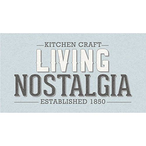  Induktionsgeeigneter Pfeifkessel der Living Nostalgia-Reihe von KitchenCraft, 1,4 l, Wasserkocher in antiker Cremefarbe, Metall, grau, 18 x 21.5 x 21 cm