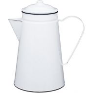 Kitchen Craft Kaffeekanne Living Nostalgia in weiss/grau, Emaille, 30 x 18 x 18 cm