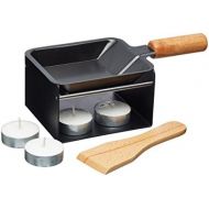 Kitchen Craft Raclette Master Class Artesa fuer 1 Person, Holz, Schwarz/Beige, 28 x 18 x 18 cm