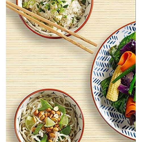  Kitchen Craft Pure Oriental Wok aus Carbonstahl mit Holzgriff und Antihaftbeschichtung, 20cm