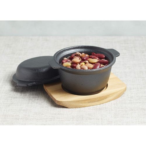  Kitchen Craft Knoblauchtopf Master Class Artesa, Holz, Schwarz/Beige, 28 x 18 x 18 cm