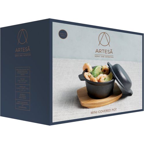  Kitchen Craft Knoblauchtopf Master Class Artesa, Holz, Schwarz/Beige, 28 x 18 x 18 cm