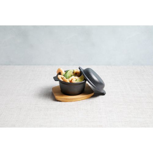  Kitchen Craft Knoblauchtopf Master Class Artesa, Holz, Schwarz/Beige, 28 x 18 x 18 cm