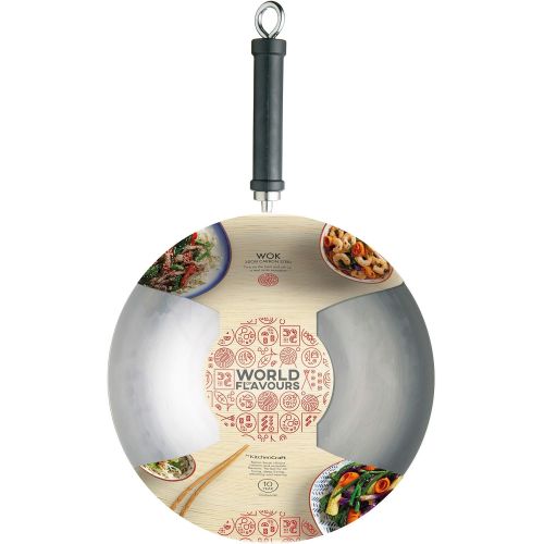  Kitchen Craft Pure Oriental Wok aus Carbonstahl, 30cm