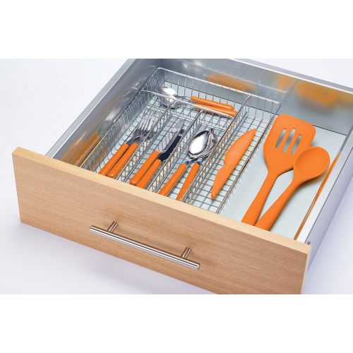  Kitchen Craft Colourworks Antihaft-Kuechenmesser 10cm - mit Huelle - Orange