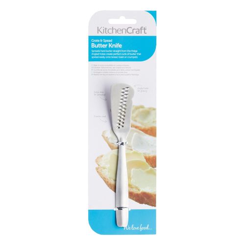  Kitchen Craft Buttermesser zum Raspeln und Streichen Edelstahl Silber 3 x 17.8 x 2 cm