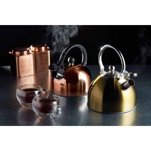  Kitchen Craft Le Xpress Induktionstauglichen The Cooker, 1.8Litre Whistling KettleBrass Finish