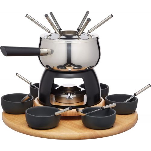  Kitchen Craft Master Class Artesa Party-Fondue-Set 6 Personen - E/S-Keramik-Holz