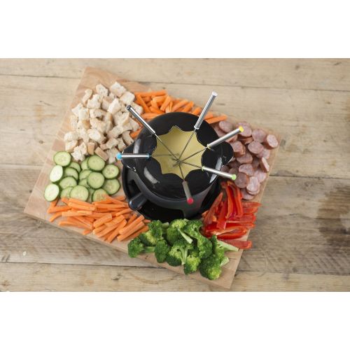  Kitchen Craft Kitchencraft Masterclass Cast Iron Meat/cheese/chocolate Fondue Set, 21 x 18cm