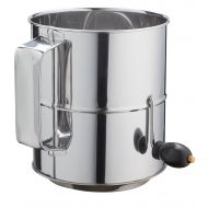 8 Cup Crank Stainless Steel Flour Sifter by Kitchen Winners