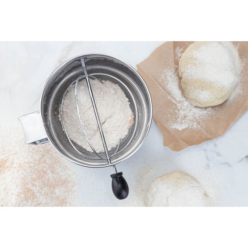  8 Cup Crank Stainless Steel Flour Sifter by Kitchen Winners