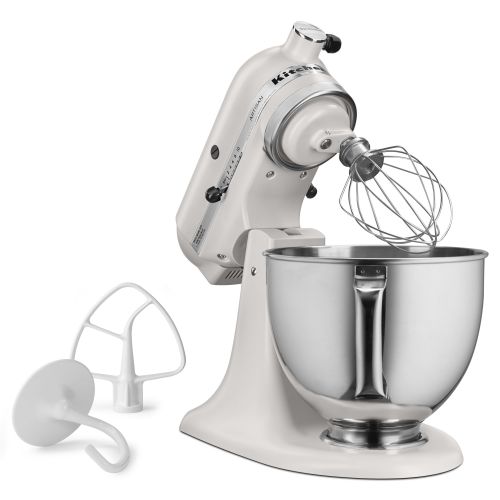 키친에이드 KitchenAid Artisan Series 5 Quart Tilt-Head Stand Mixer, Matte Milkshake (KSM150PSMH)